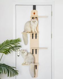 Mewoofun 4-Levels Versatile Cat Climber Shelves Door Mounted Vertical Cat Tree