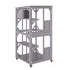 VEVOR Cat House Outdoor, 3-Tier Large Catio, Cat Enclosure with 360¬∞ Rotating Casters, 2 Platforms, A Resting Box and Large Front Door, 29.9 x 34 x 6