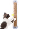 Pet Life 'Stick N' Claw' Sisal Rope and Toy Suction Cup Stick Shaped Cat Scratcher