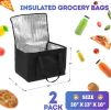 Bla—Åk Insulated Shopping Bags 20' x 13' x 10' Insulated Grocery Bag Pack of 2 Insulated Food Delivery Bag 20x13x10 Heavy Duty Insulated Bag for Groce