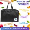 Bla—Åk Insulated Shopping Bags 20' x 13' x 10' Insulated Grocery Bag Pack of 2 Insulated Food Delivery Bag 20x13x10 Heavy Duty Insulated Bag for Groce