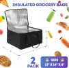 Bla—Åk Insulated Shopping Bags 13' x 14' x 8' Insulated Grocery Bag Pack of 2 Insulated Food Delivery Bag 13x14x8 Heavy Duty Insulated Bag for Grocery