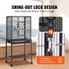 VEVOR 54 inch Standing Large Bird Cage, Carbon Steel Flight Bird Cage for Parakeets, Cockatiels, Parrots, Macaw with Rolling Stand and Tray