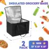 Bla—Åk Insulated Shopping Bags 15' x 10' x 10' Insulated Grocery Bag Pack of 2 Insulated Food Delivery Bag 15x10x10 Heavy Duty Insulated Bag for Groce