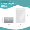 Pack of 250 Zipper Bags; Clear 14 x 20. Ultra Thick Seal Top Bags 14x20. Thickness 4 mil Thick. Heavy Duty Polyethylene Bags with Single Track for Ind