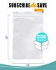 Pack of 250 Zipper Bags; Clear 14 x 20. Ultra Thick Seal Top Bags 14x20. Thickness 4 mil Thick. Heavy Duty Polyethylene Bags with Single Track for Ind