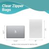 Pack of 1000 Clear Zipper Bags 9 x 12. Seal Top Polyethylene Bags 9x12. Thickness 1.25 mil. Plastic Poly Bags for Packing and Storing. Ideal for Indus